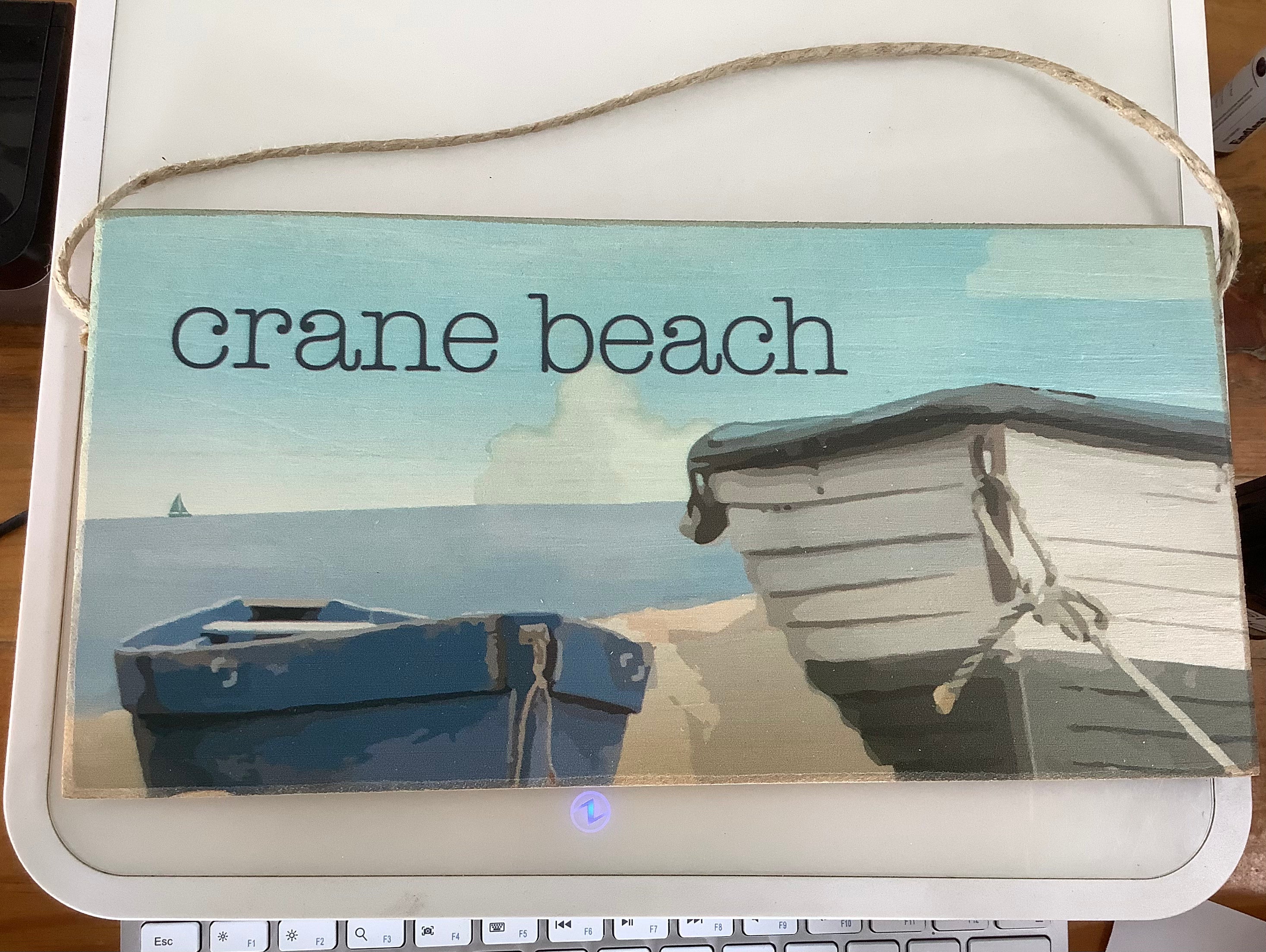 Crane Beach Rustic Marlin Wooden Sign