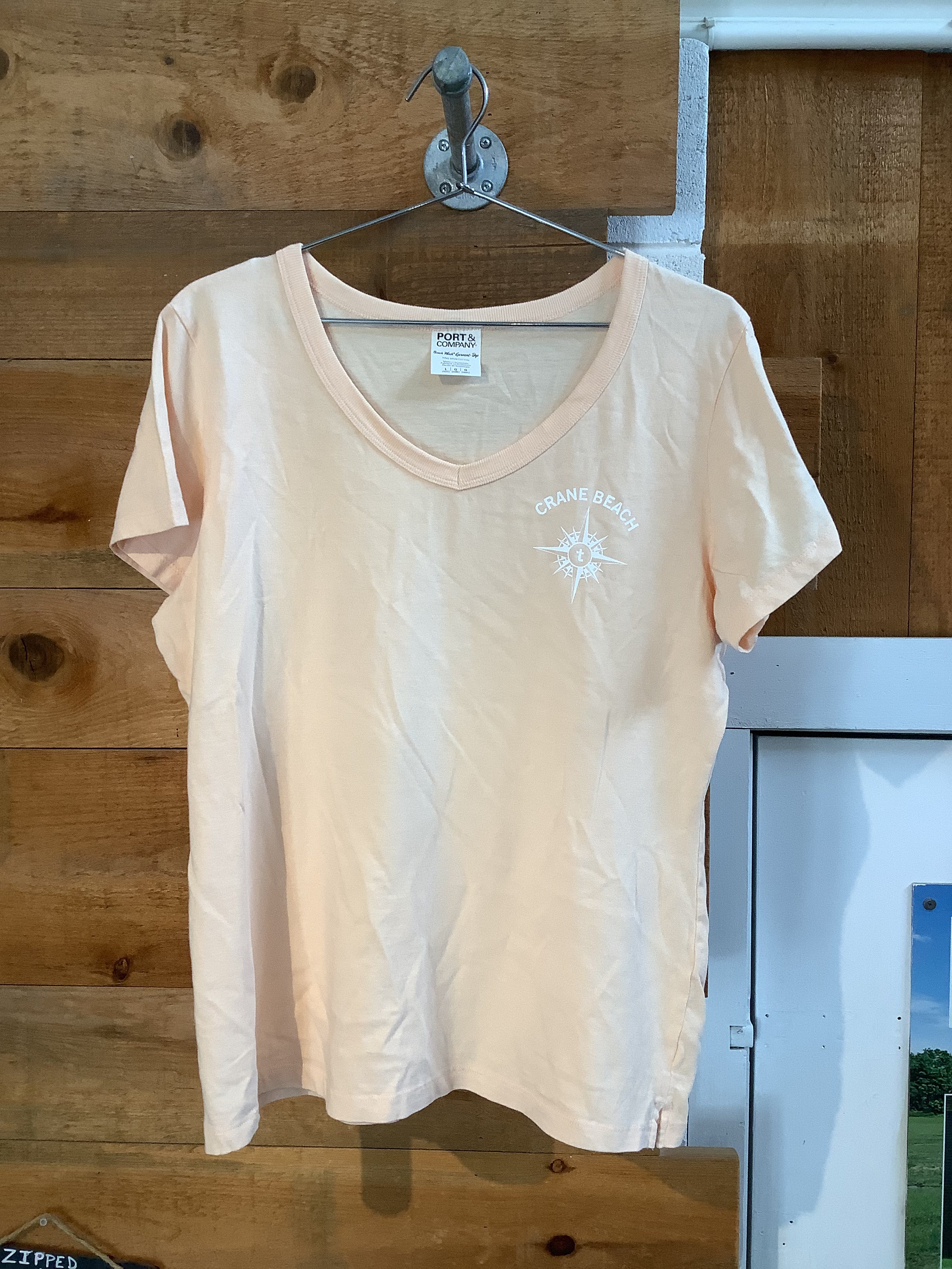 Crane Beach Ladies V-neck T-Shirt