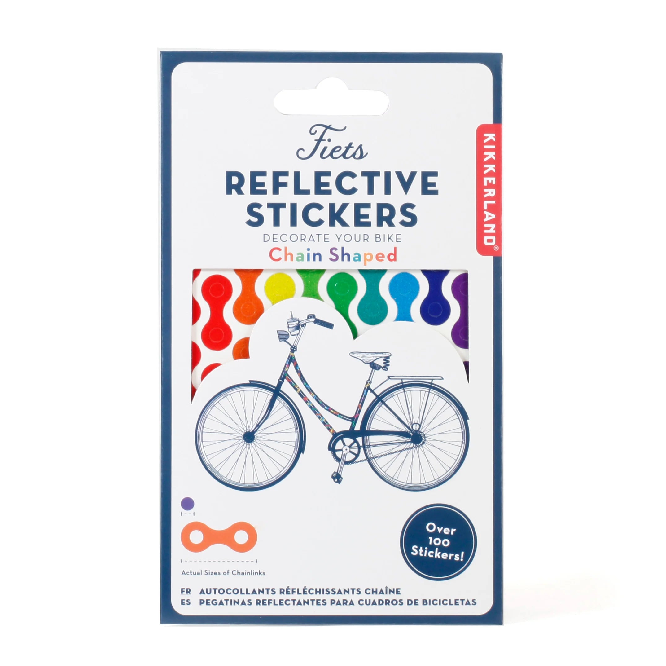 Rainbow Chain Reflective Bike Sticker