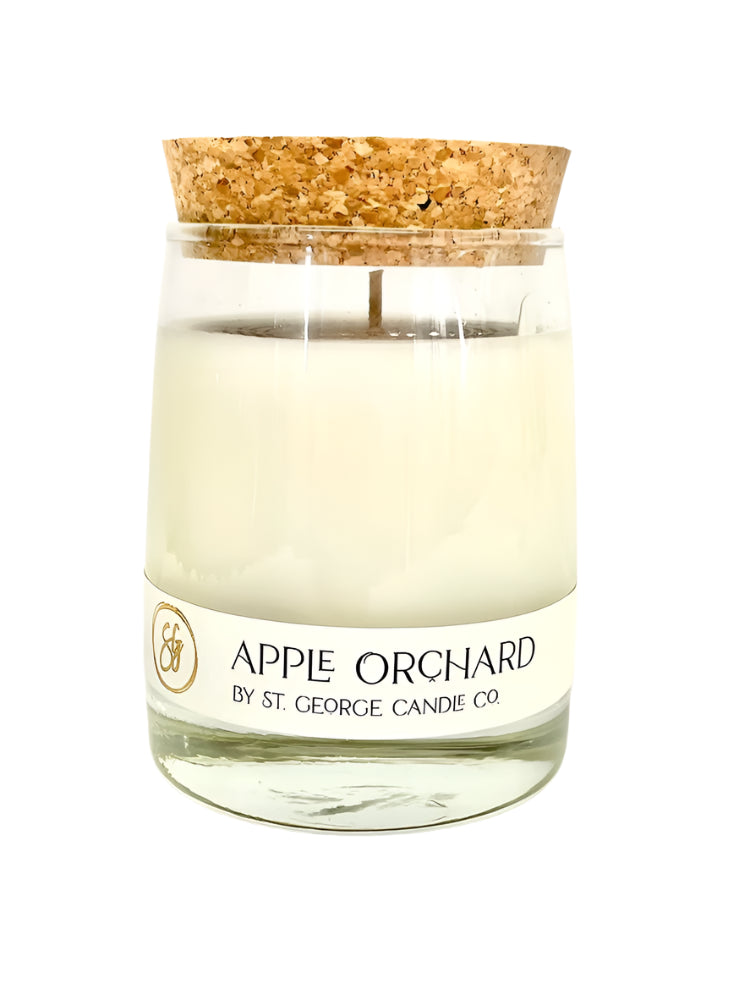Coconut Wax Candle 10 oz. Glass Jar with Cork Lid