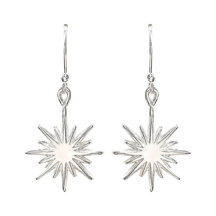 Castle Hill Star Earrings in Silver Plate