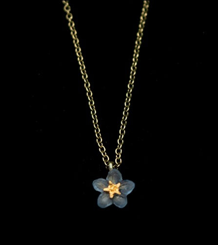 Forget Me Not Single Flower Pendant - 16