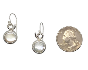 Sterling Freshwater Coin Pearl Earrings