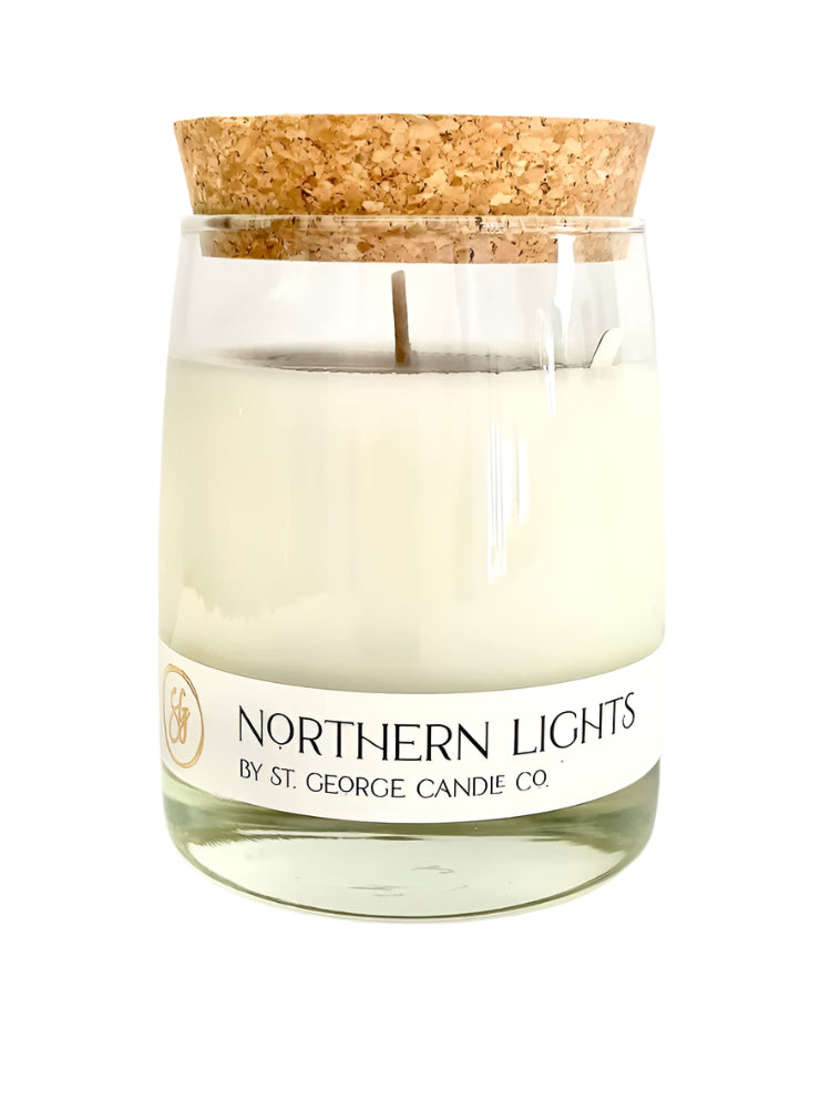 Coconut Wax Candle 10 oz. Glass Jar with Cork Lid