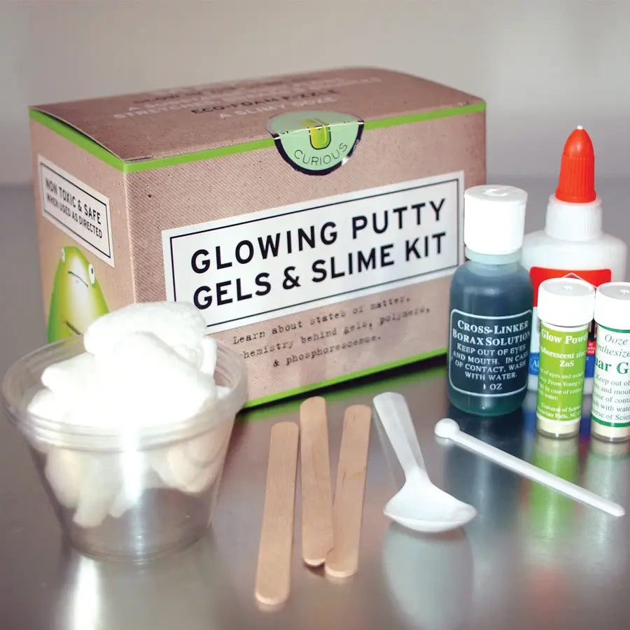 Glowing Putty Gels and Slime Kit | Stem Kit Chemistry Kit