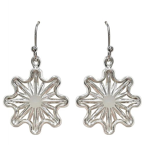 Castle Hill Pendant Earrings in Silver Plate