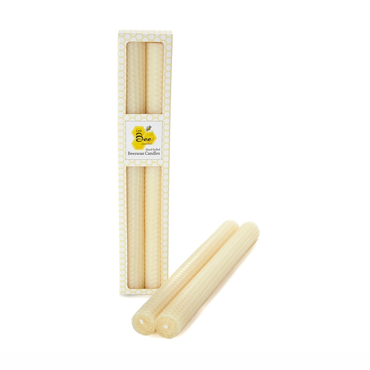 Taper Rolled Beeswax Candles 11 x 1 inch 2-pack