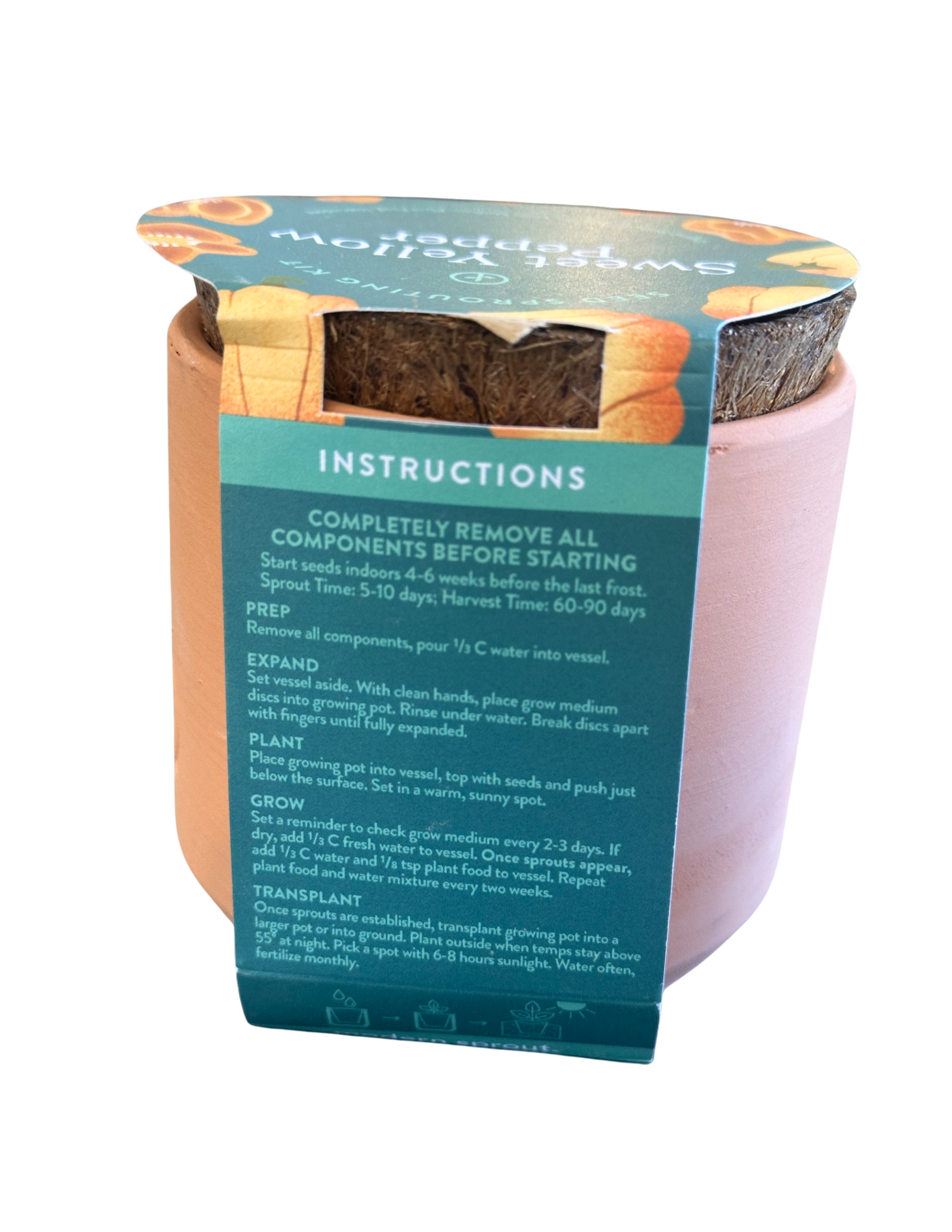 Sweet Yellow Pepper Seed Sprouting Kit