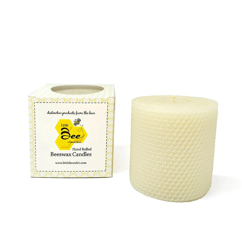 Pillar Rolled Beeswax Candles4 x 4 inch