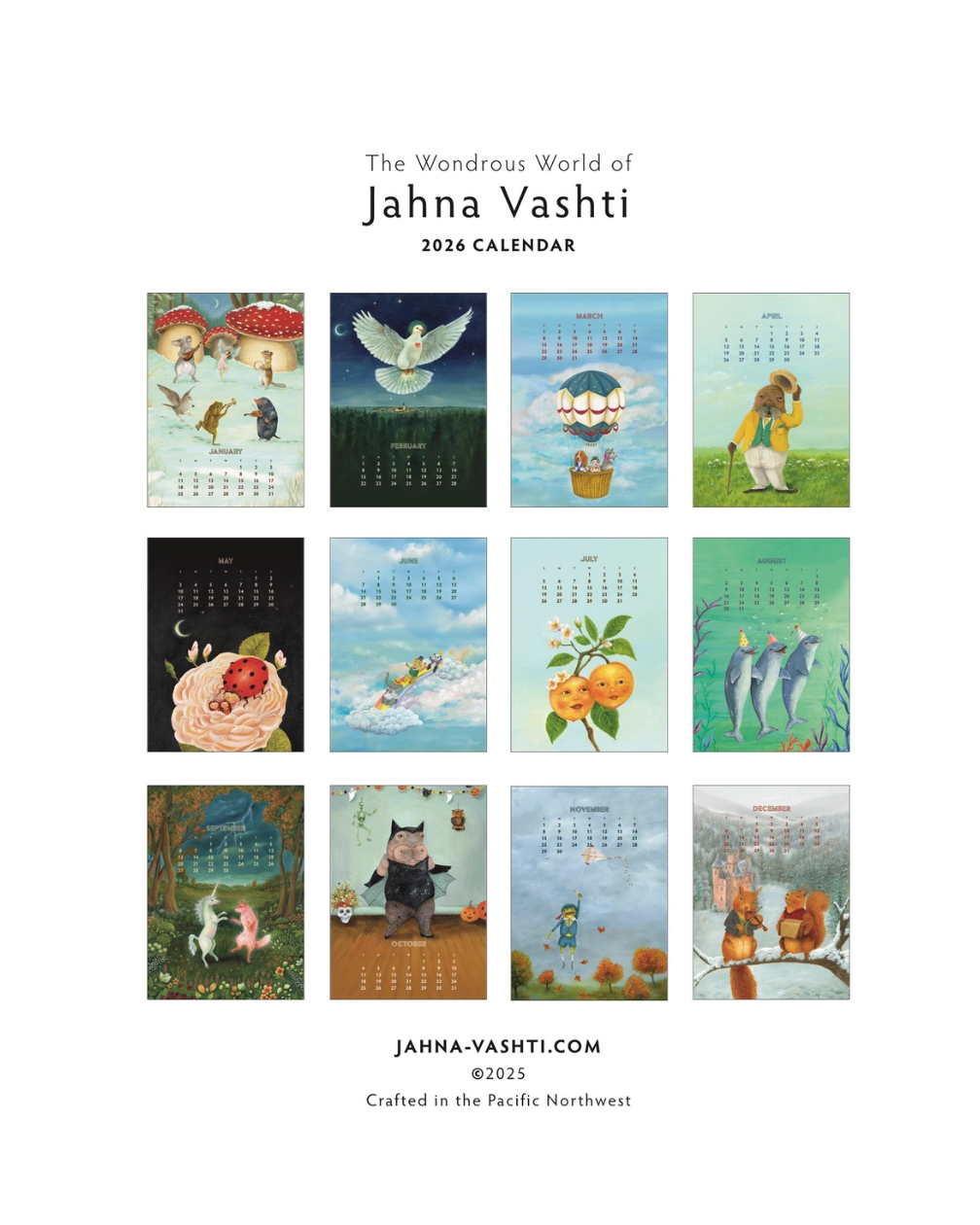 Jahna Vashti 2026 Calendar