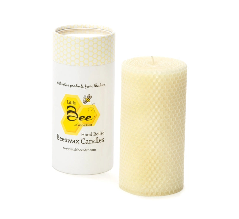 Pillar Rolled Beeswax Candles 6x3 inch