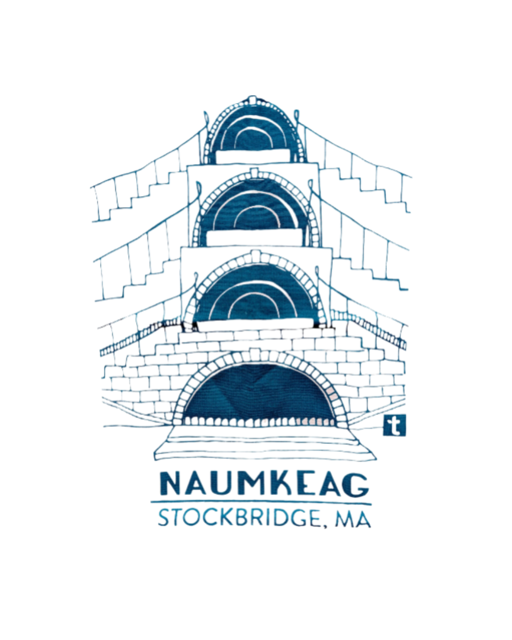 Naumkeag Blue Steps Tea Towel