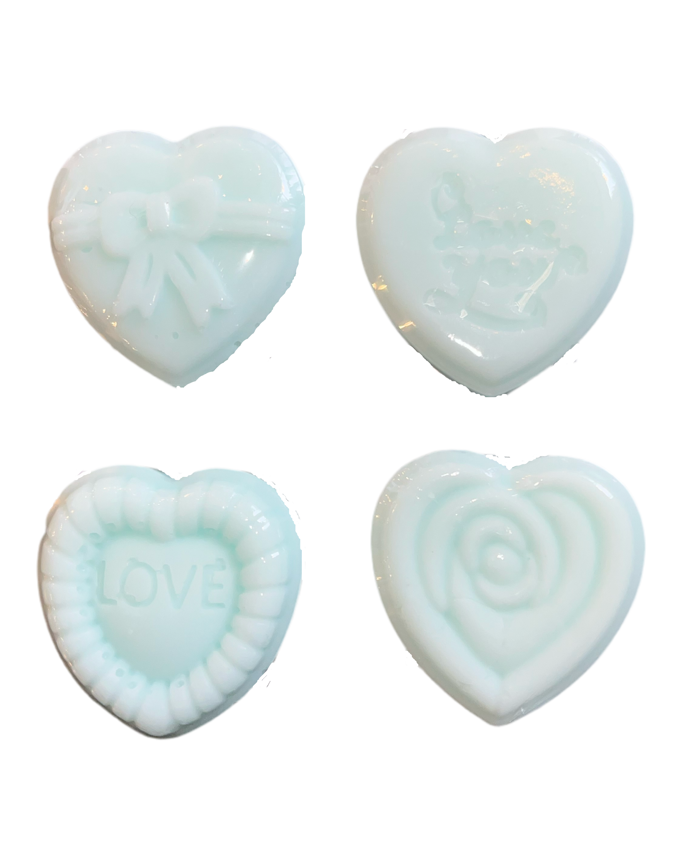 Heart-Shaped Aloe Vera Glycerin Soap Bars