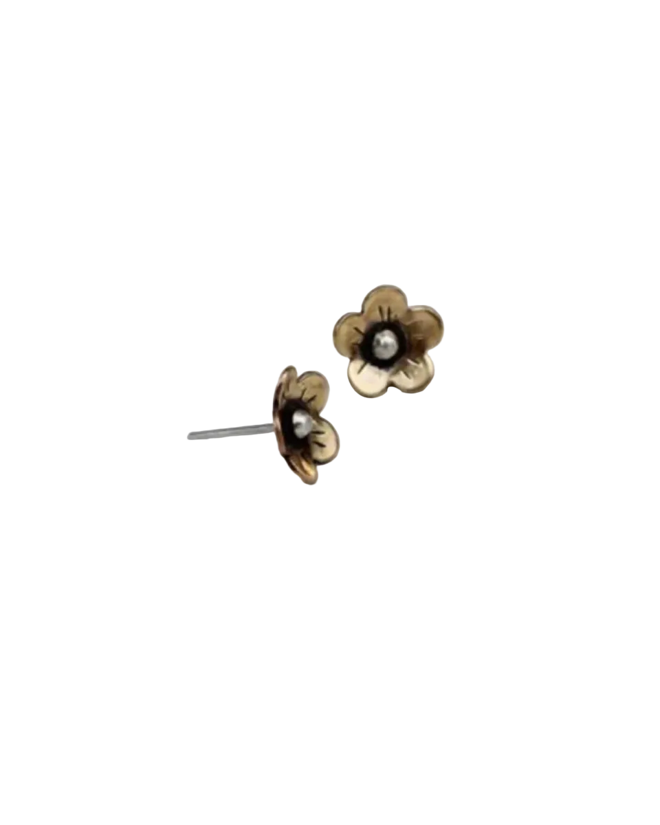 Canyon Blossom Studs - Brass