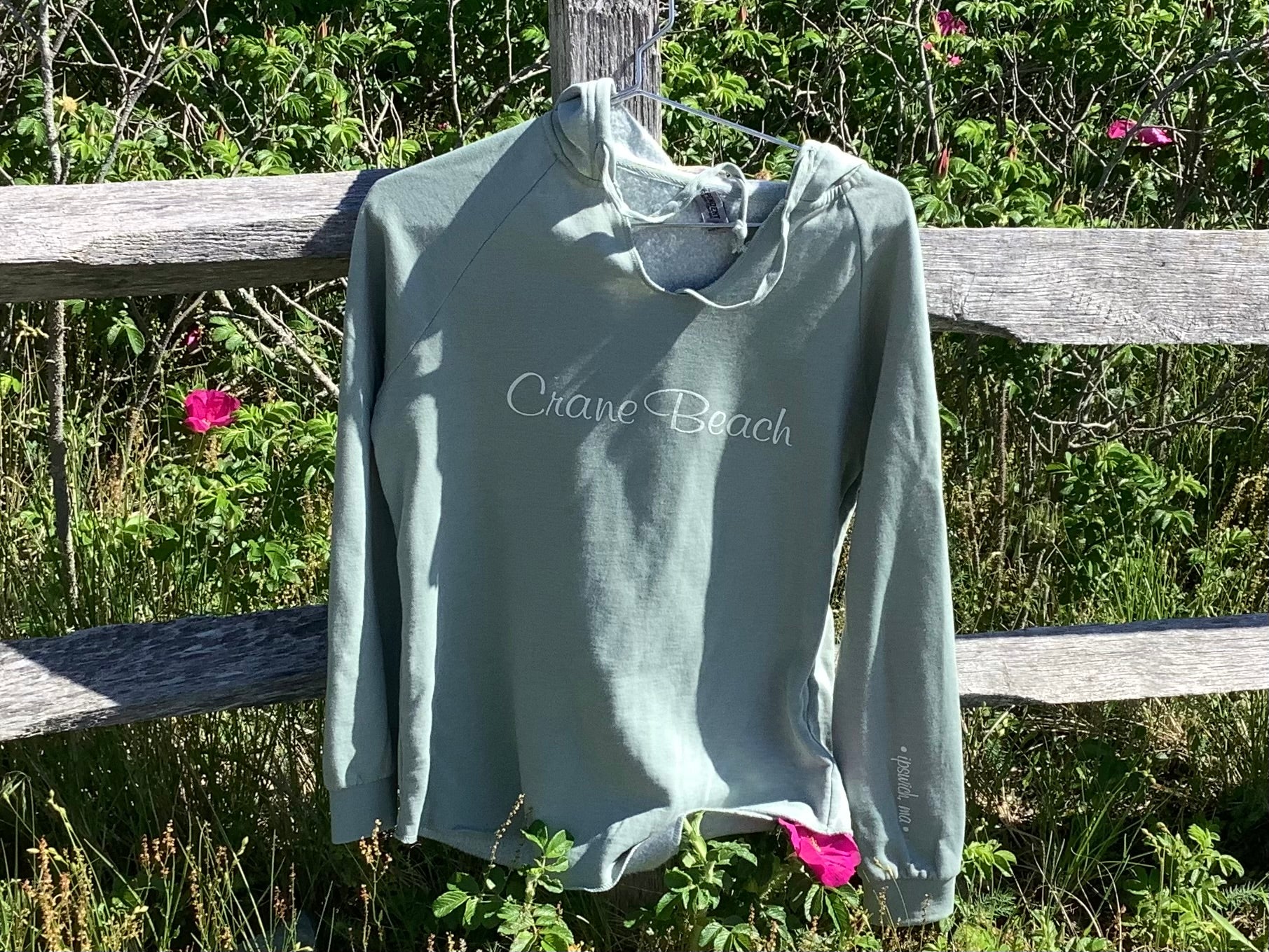 Crane Beach Sage Green Female Hoodie