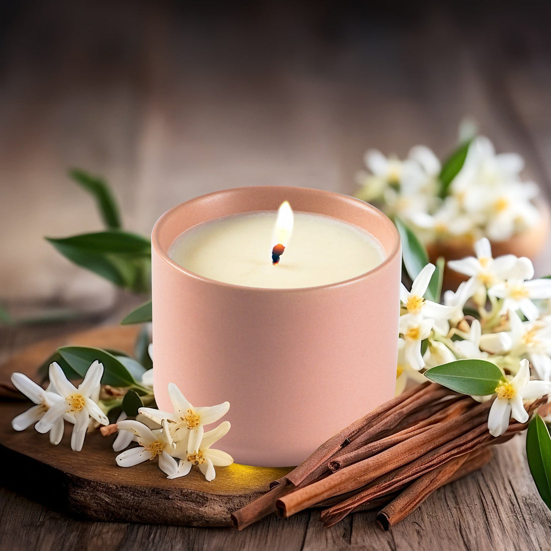Growing Candle with Flower Seed Label