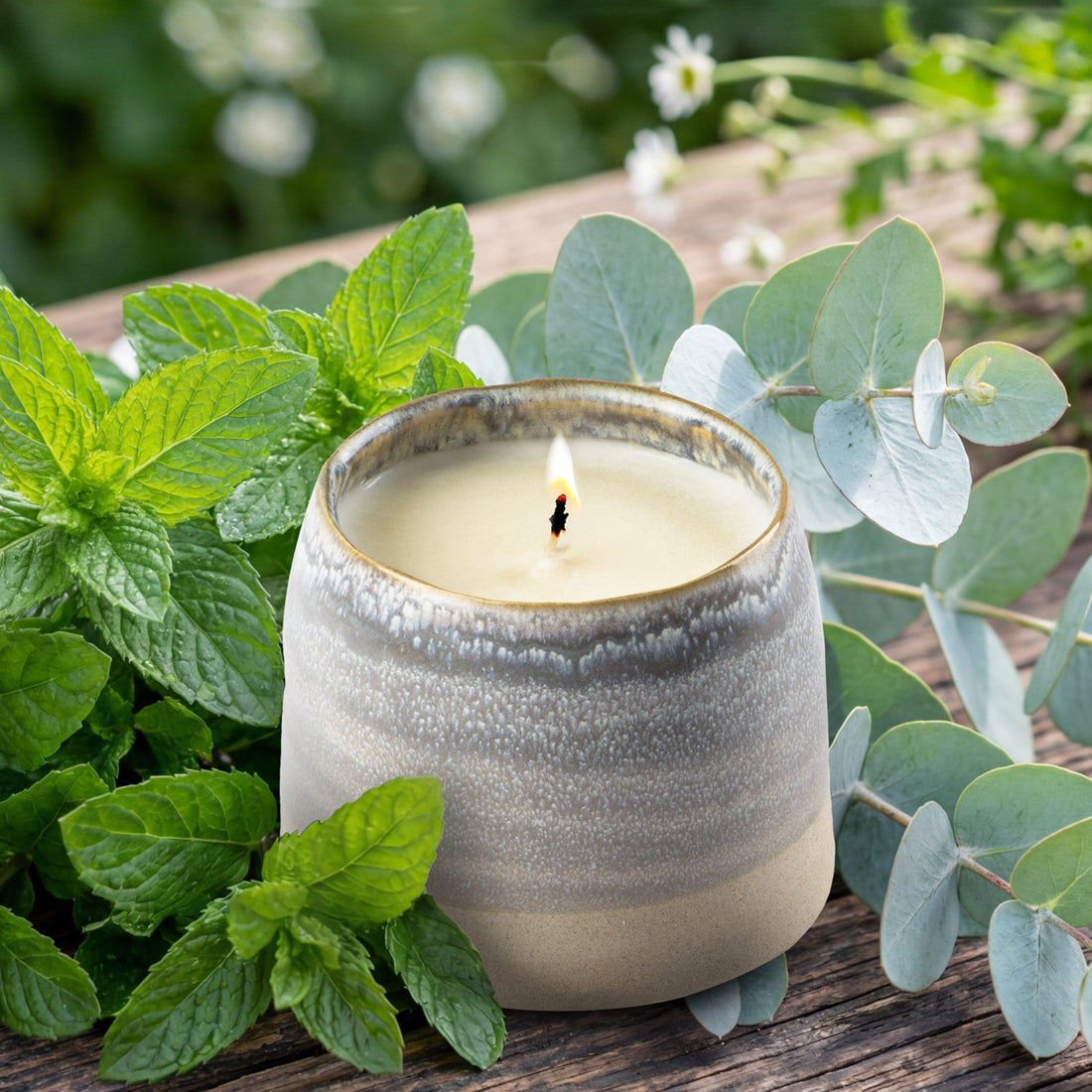 Growing Candle with Flower Seed Label