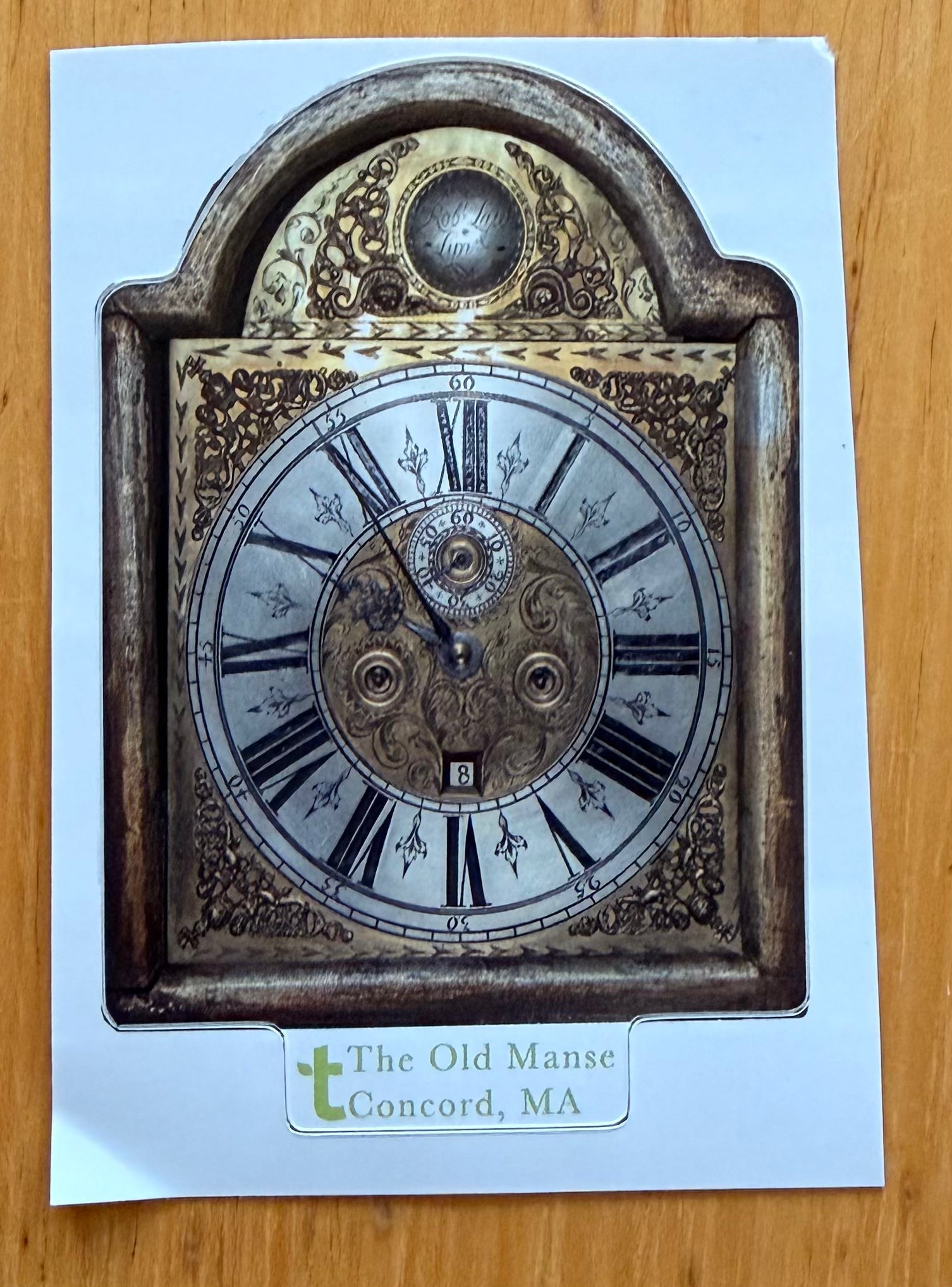 Old Manse Clock Face Sticker