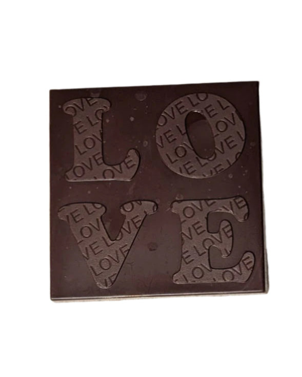 LOVE + Rose Petals Organic Heirloom Chocolate Square