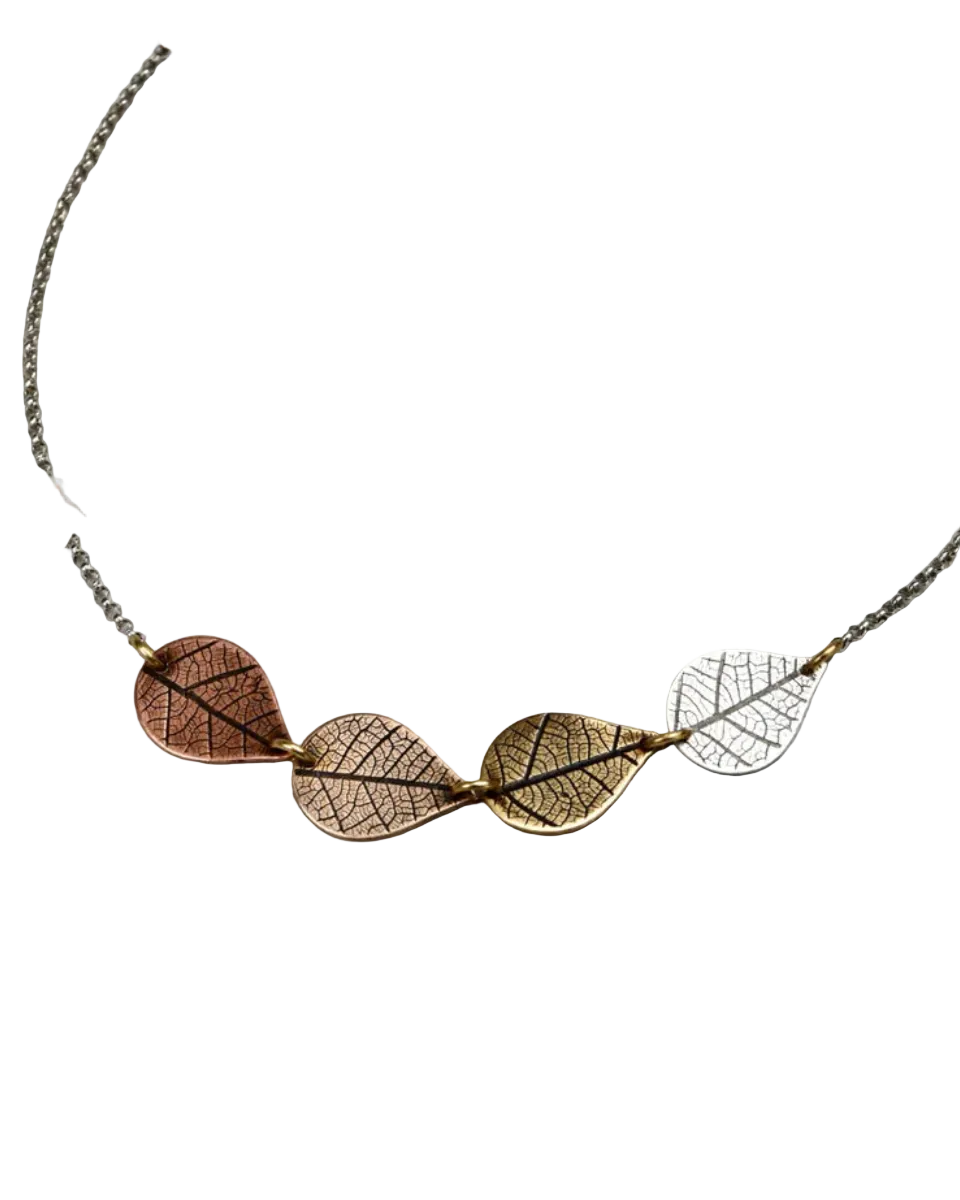 Nature's Rythm Choker - Sterling Silver, Jeweler's Brass, Bronze, Copper 16"