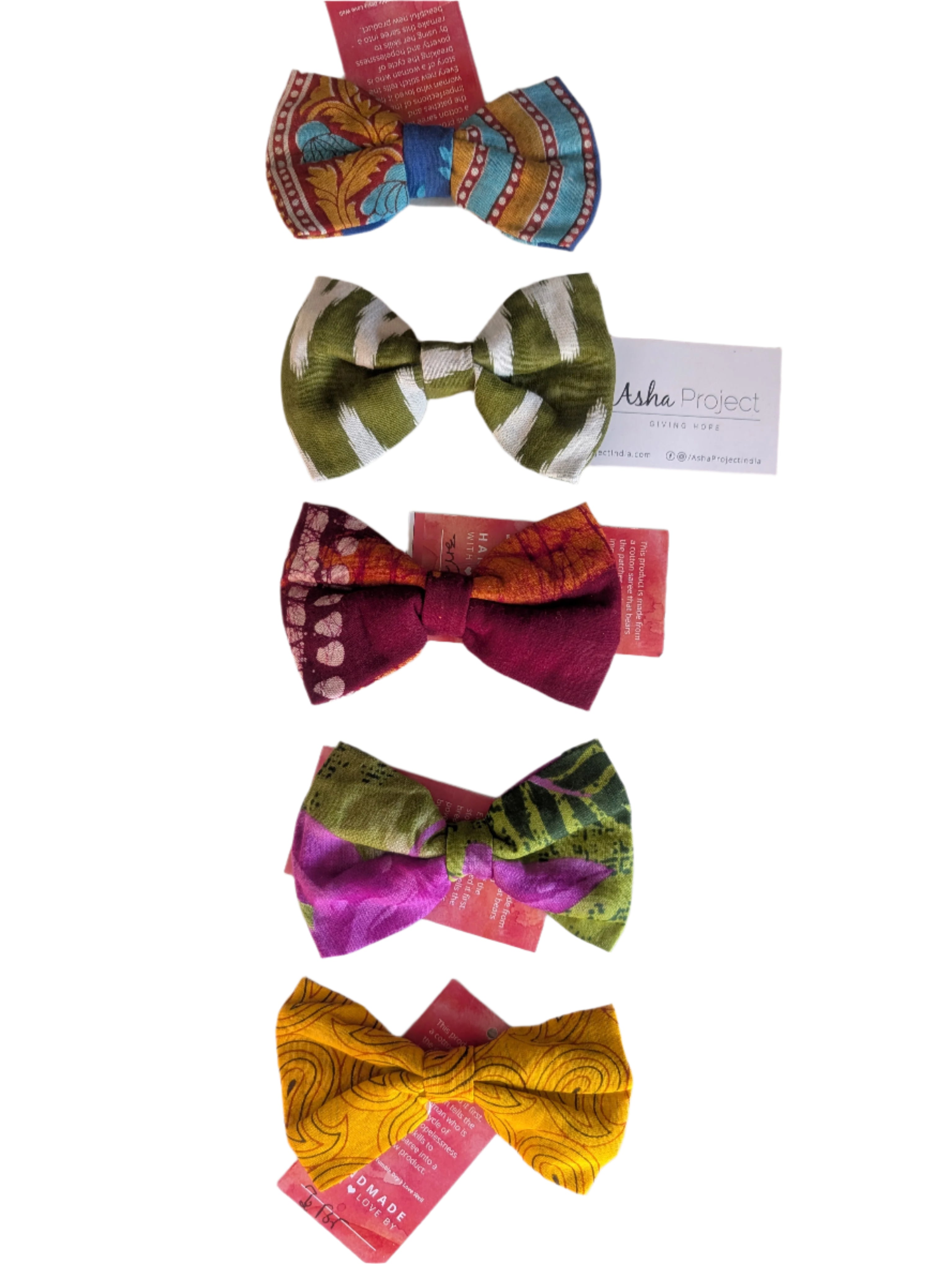 Pet Bow Tie Made From Recycled Sarees - Large