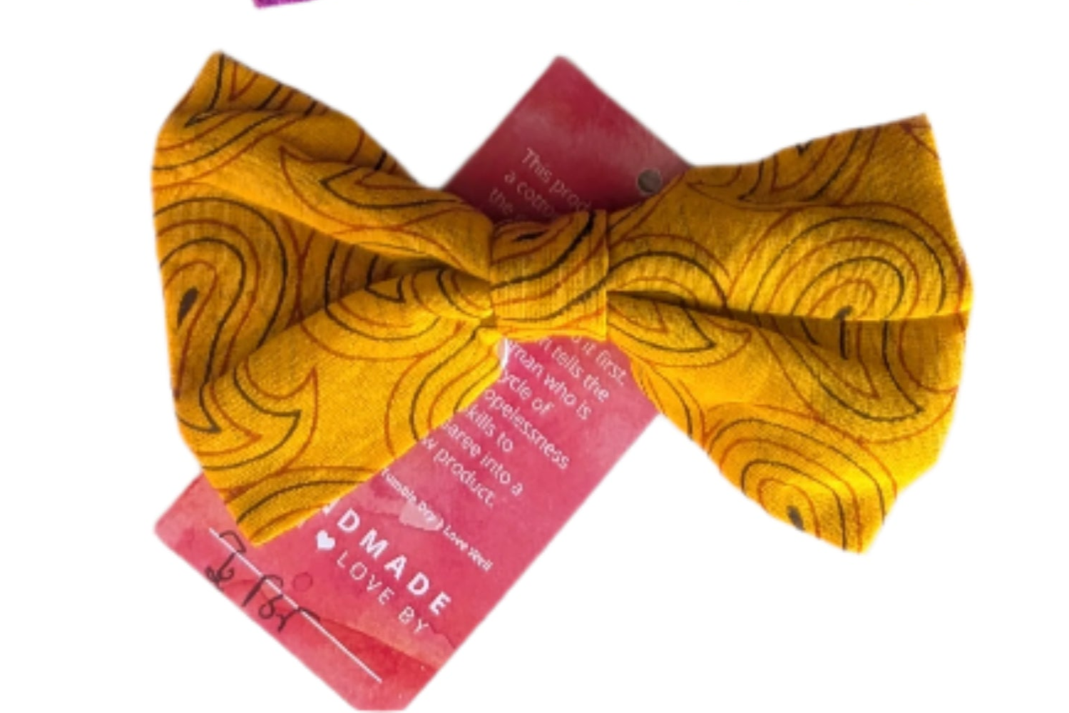 Pet Bow Tie Made From Recycled Sarees - Large