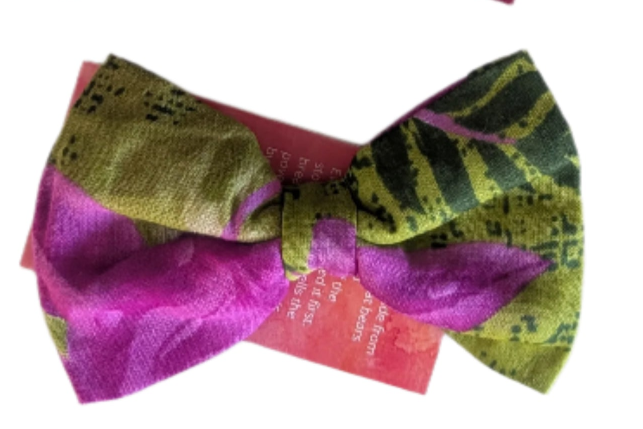 Pet Bow Tie Made From Recycled Sarees - Large