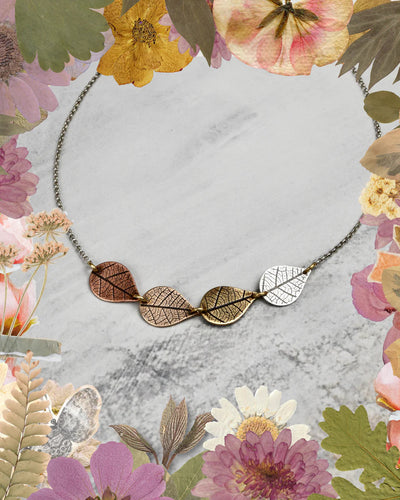 Nature's Rythm Choker - Sterling Silver, Jeweler's Brass, Bronze, Copper 16"