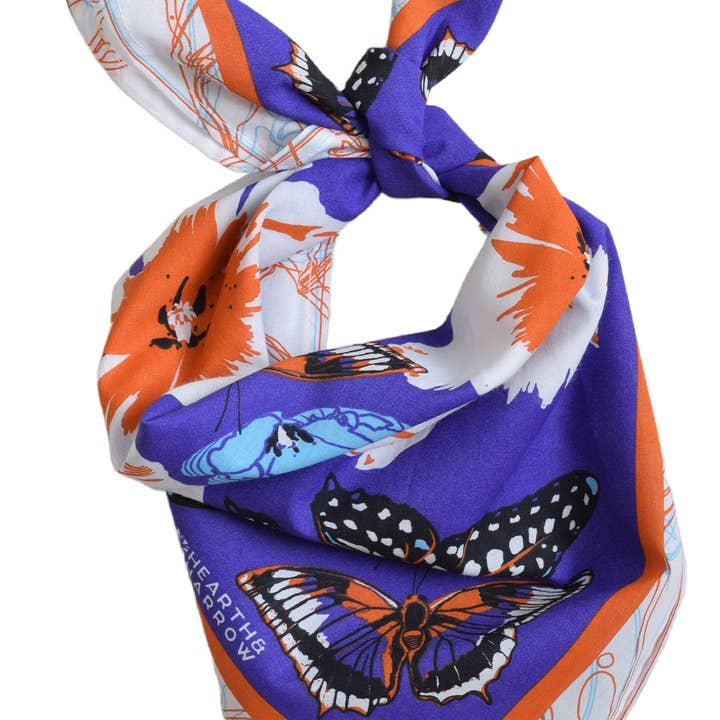 Pollinator Hand Screen-Printed 100% Cotton Scarves