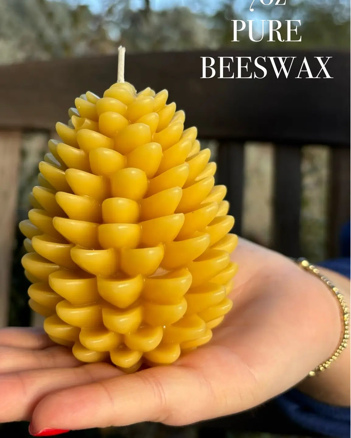 Beeswax Pine Cone Candle