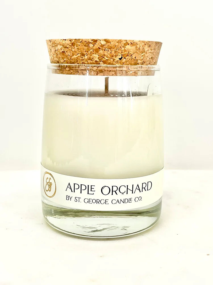 Coconut Wax Candle 10 oz. Glass Jar with Cork Lid