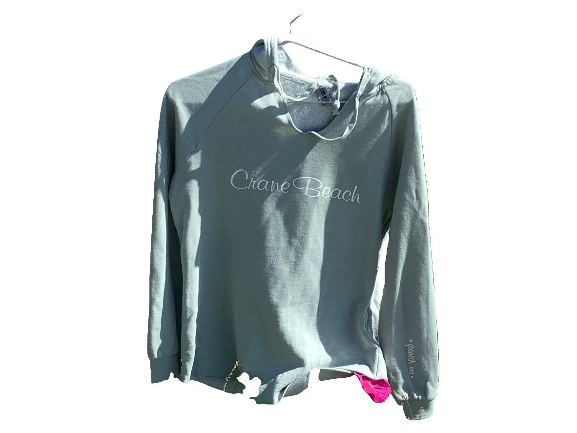 Crane Beach Sage Green Female Hoodie