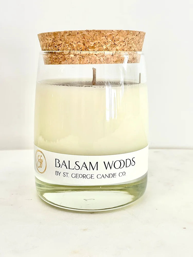 Coconut Wax Candle 10 oz. Glass Jar with Cork Lid