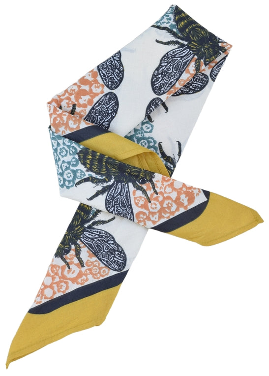 Pollinator Hand Screen-Printed 100% Cotton Scarves