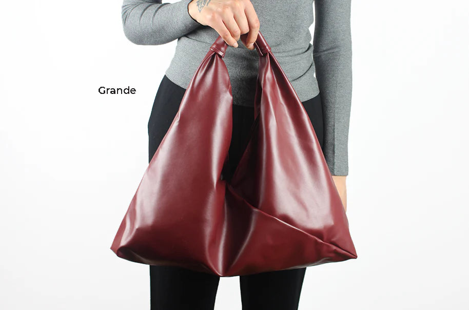 Bordeaux Vegan Cactus Leather Hobo Bag