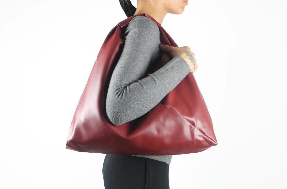 Bordeaux Vegan Cactus Leather Hobo Bag