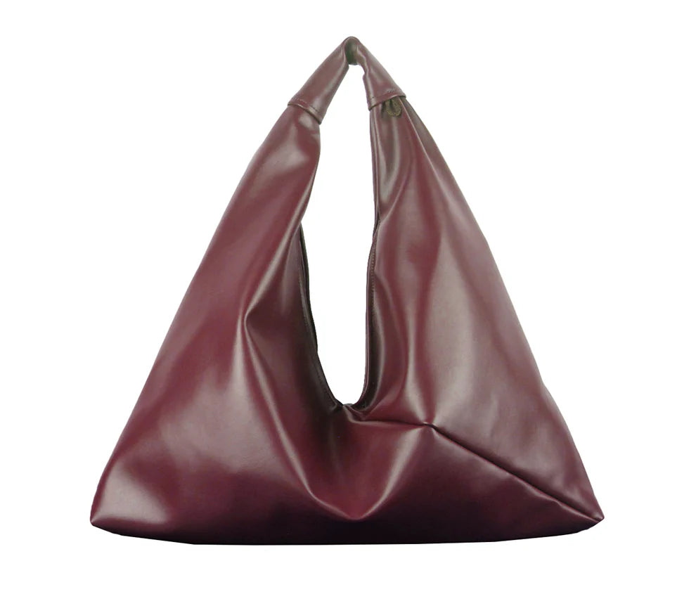 Bordeaux Vegan Cactus Leather Hobo Bag