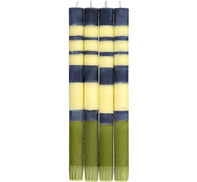 Pack of 4 Striped Candles