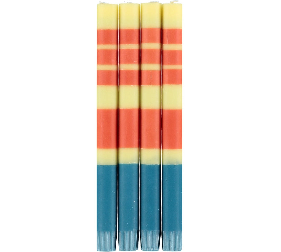 Pack of 4 Striped Candles