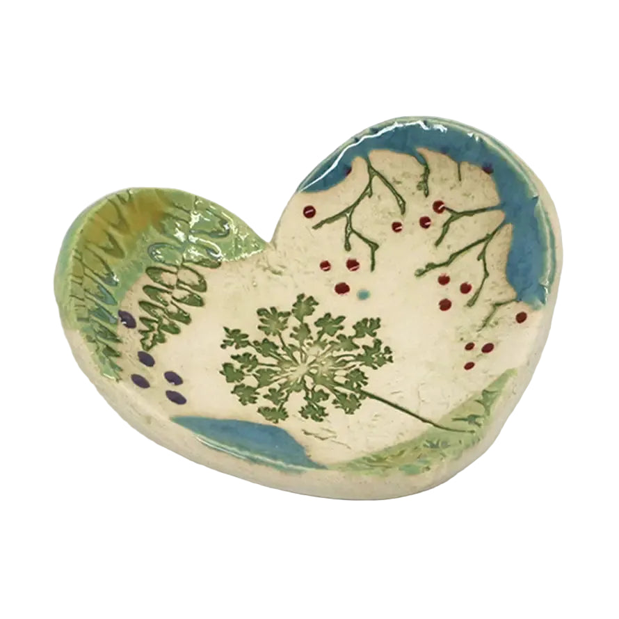 Heart Shaped Pressed Flowers Treasure Keeper