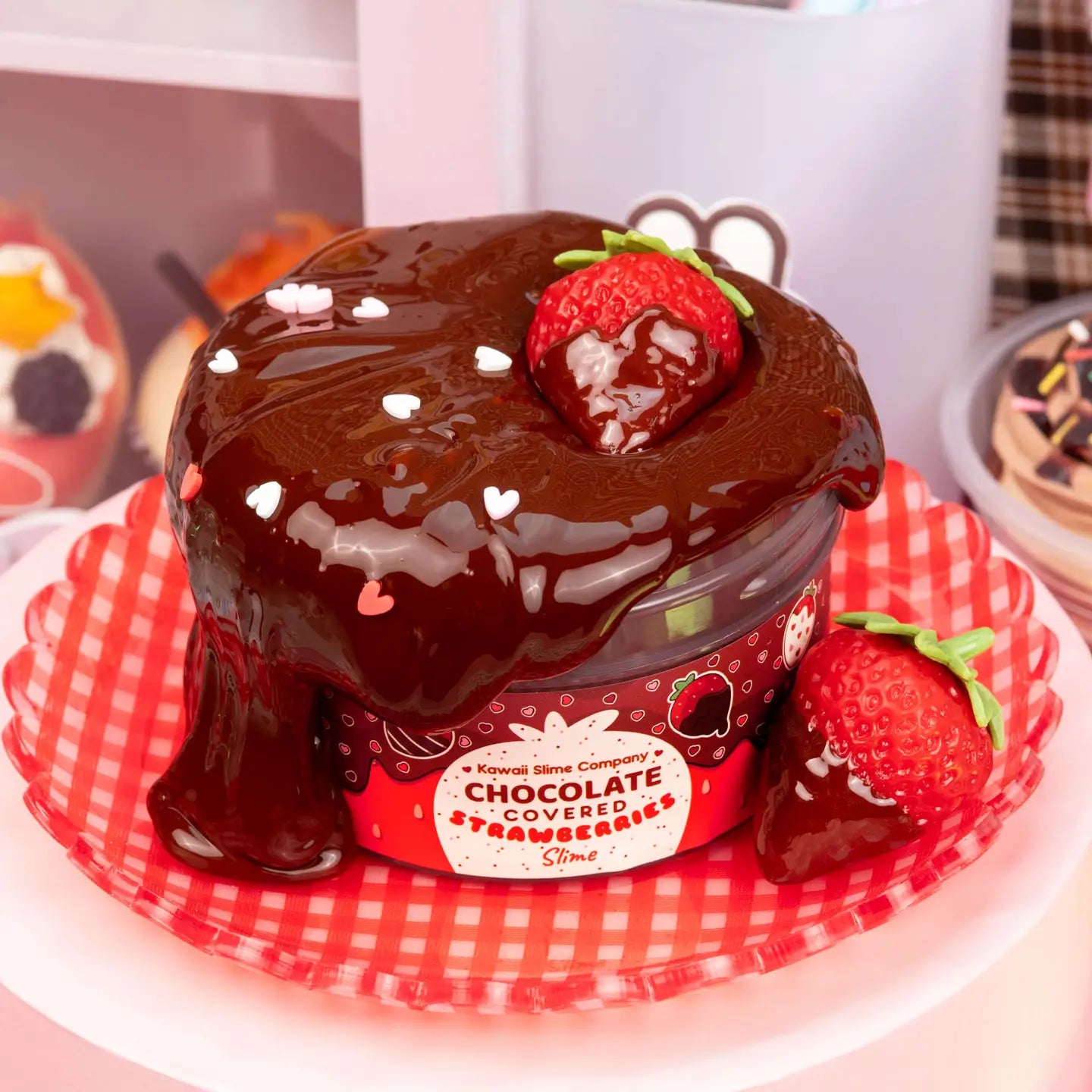 Chocolate Covered Strawberry Glossy Slime