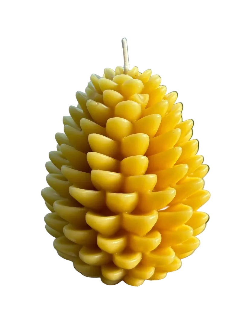 Beeswax Pine Cone Candle