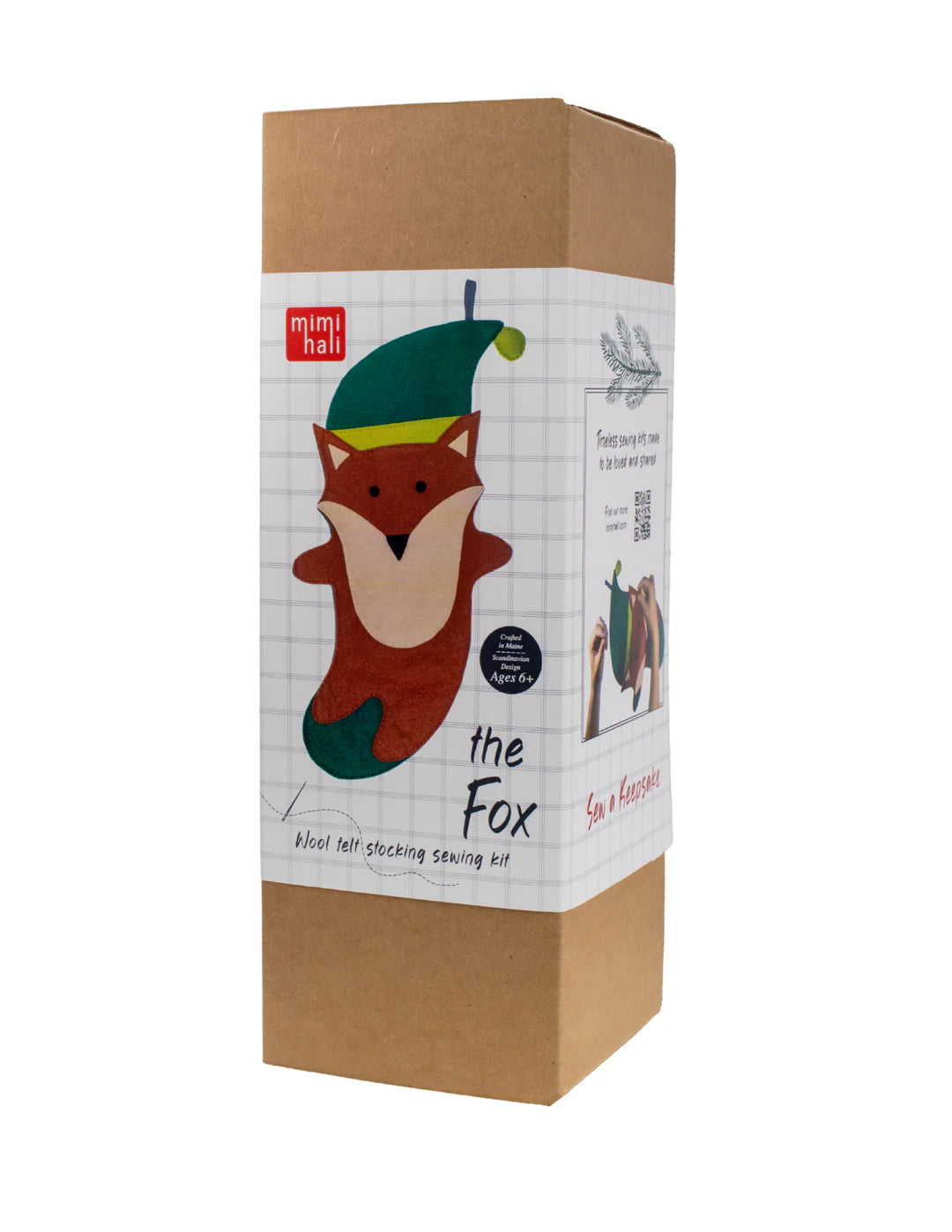 Holiday Fox Stocking Sewing Kit