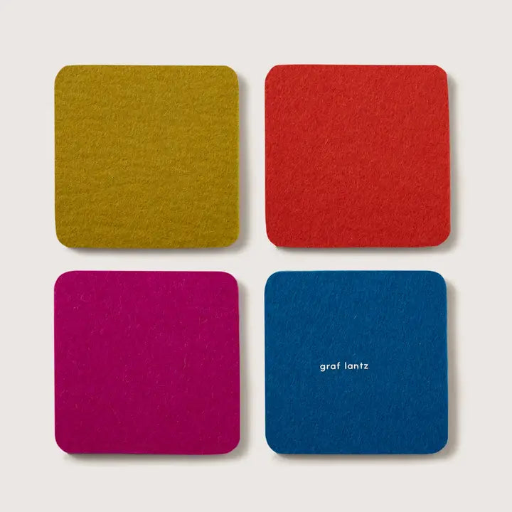 Bierfllzl Merino Wool Felt Coaster 4-pack