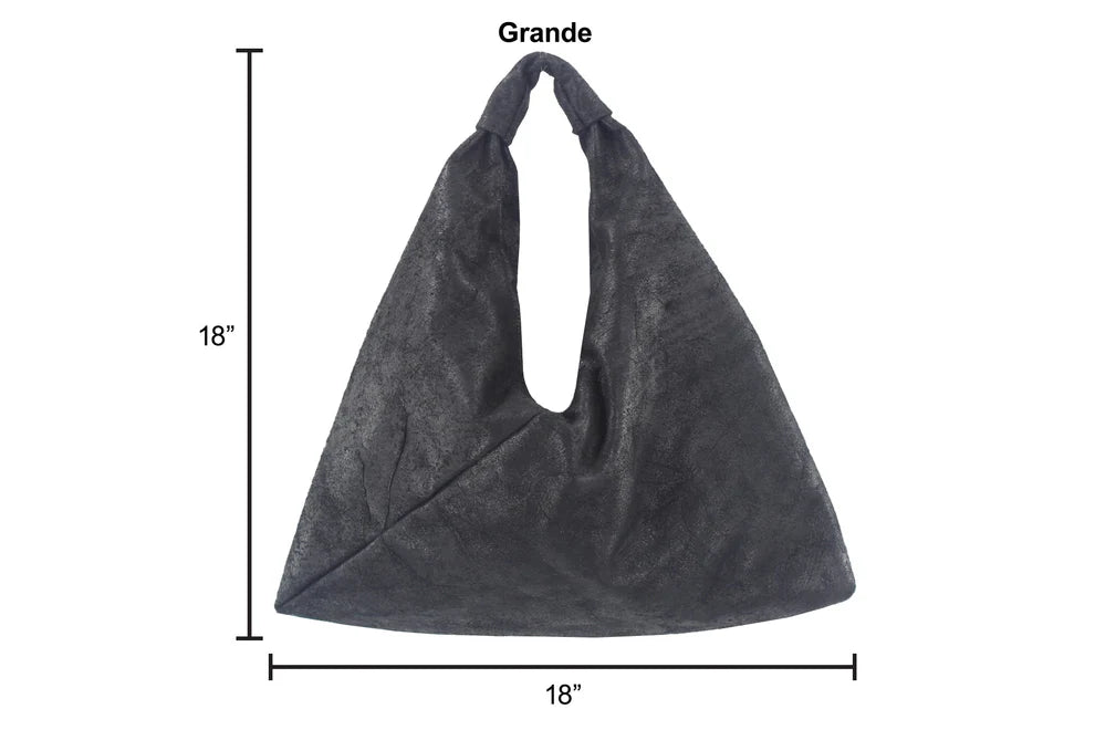 Red Marble Vegan Leather Hobo Bag