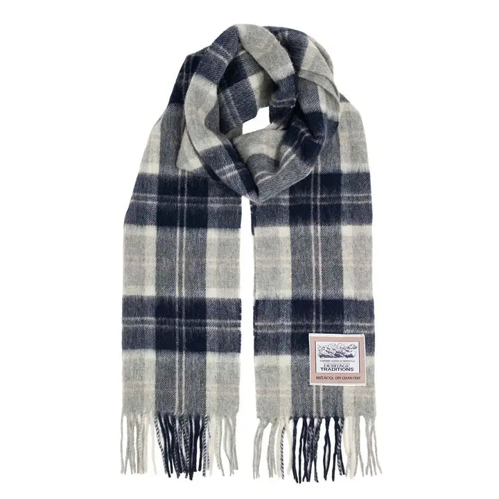 Pure Wool Tartan Check Scarf - CH