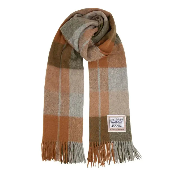 Pure Wool Tartan Check Scarf - CH