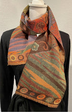 Load image into Gallery viewer, 100% Pure Merino Wool Reversible Neck Scarf - Autumn Colors
