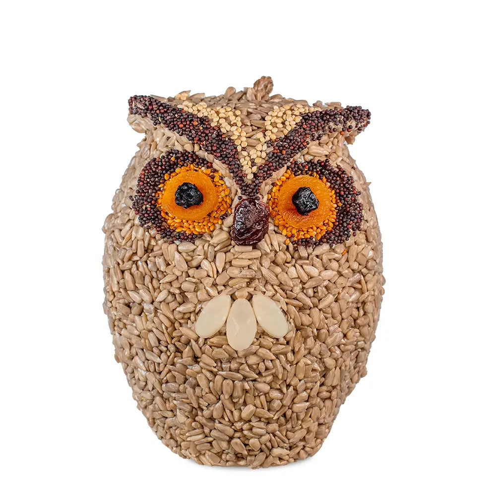 Great Horned Owl Birdseed Feast