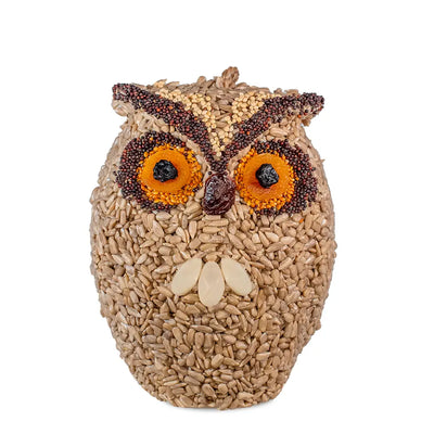 Great Horned Owl Birdseed Feast